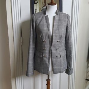White house black market plaid blazer